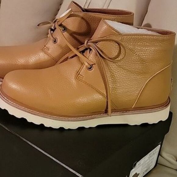 Australia Luxe Collective Men's Natural Younger Leather Boots Shearling - Picture 4 of 11